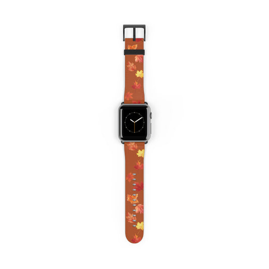Watch Band  Autumn Leaves Orange Fall