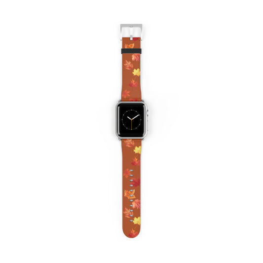 Watch Band  Autumn Leaves Orange Fall